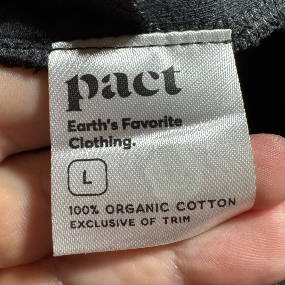 Pact Organic Cotton Ankle Wide Leg Sweatpants Charcoal Barrel Size L Lounge - Picture 5 of 9